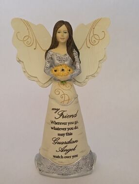 Elements My Friend Guardian Angel Sunflower 6" Figurine in Original Box